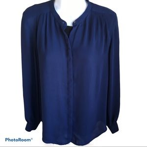 Ann Taylor Blue Blouse 2 Styles in One Size 10P